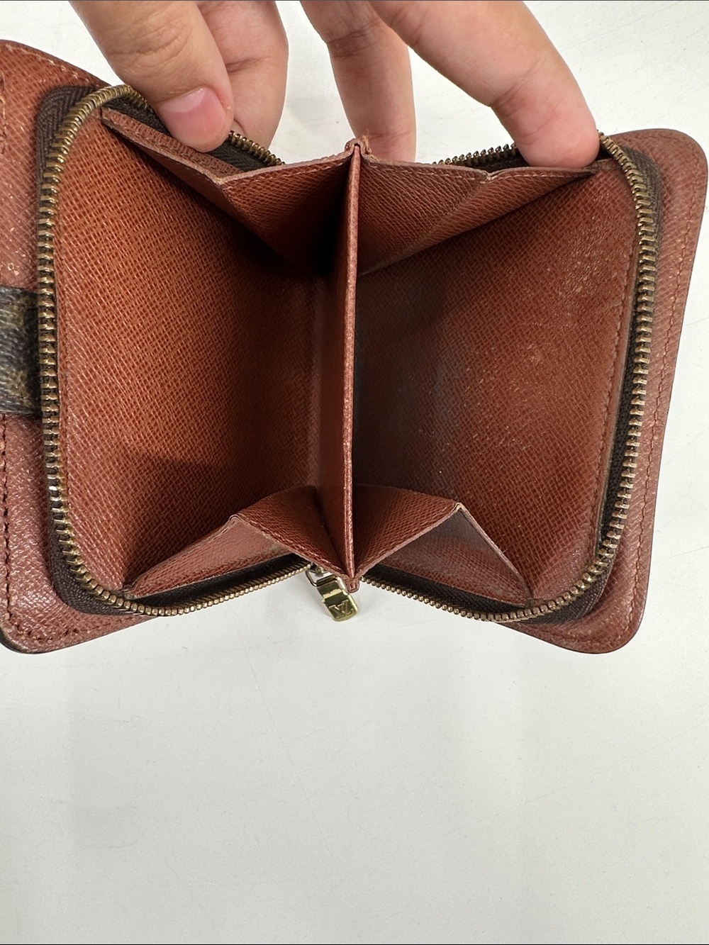 Authentic vintage Louis Vuitton Monogram Compact Wallet - Dark Brown - Picture 10 of 10